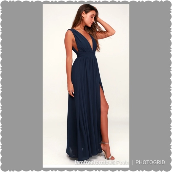 Lulus Dresses & Skirts - Lulu's "Heavenly Hues" Navy Maxi